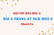 Bài 4 trang 67 SGK Hóa 8: Công thức chuyển đổi giữa lượng chất...